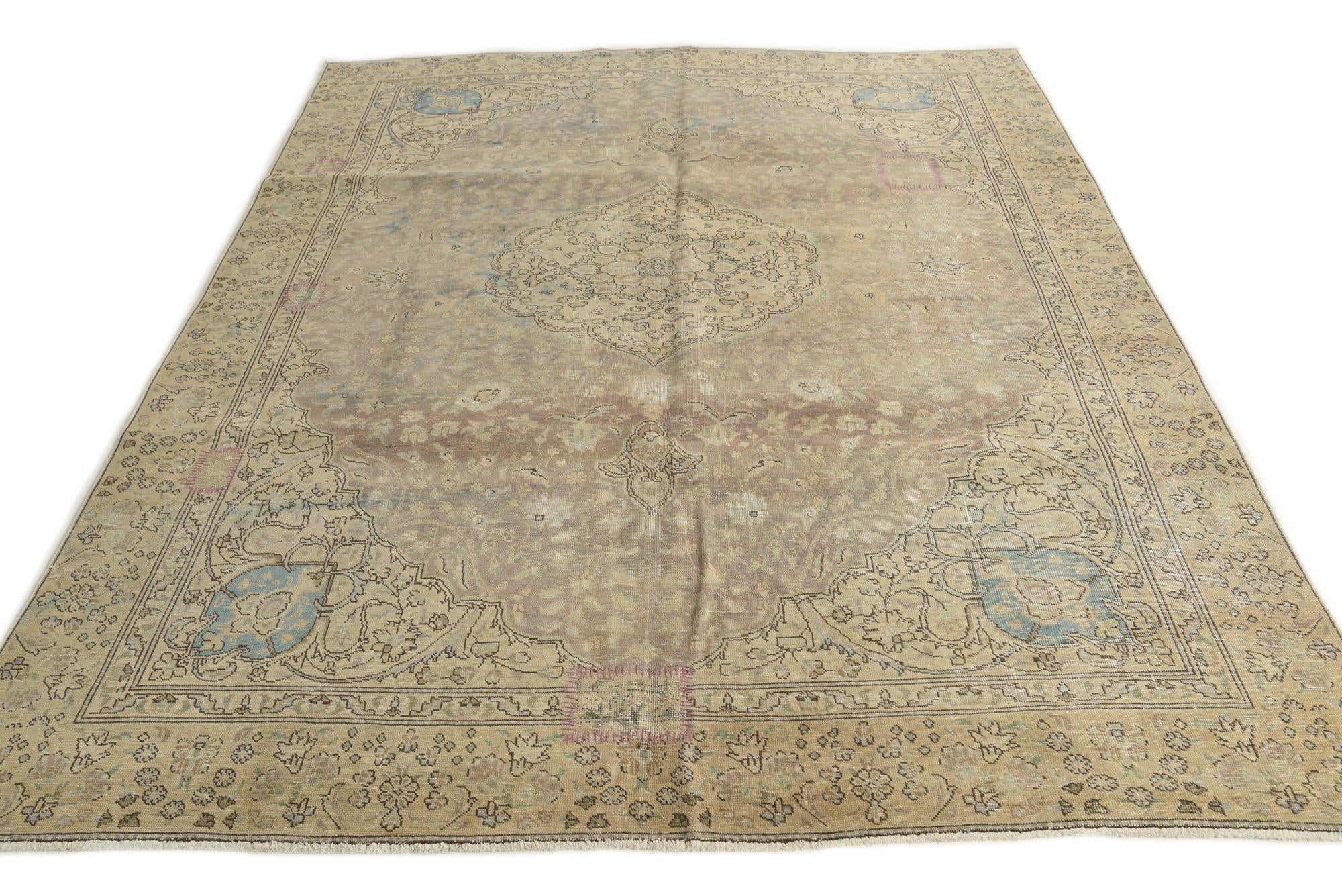 7' 5 x 10' Hand Knotted Ultra Vintage Persian Wool Rug