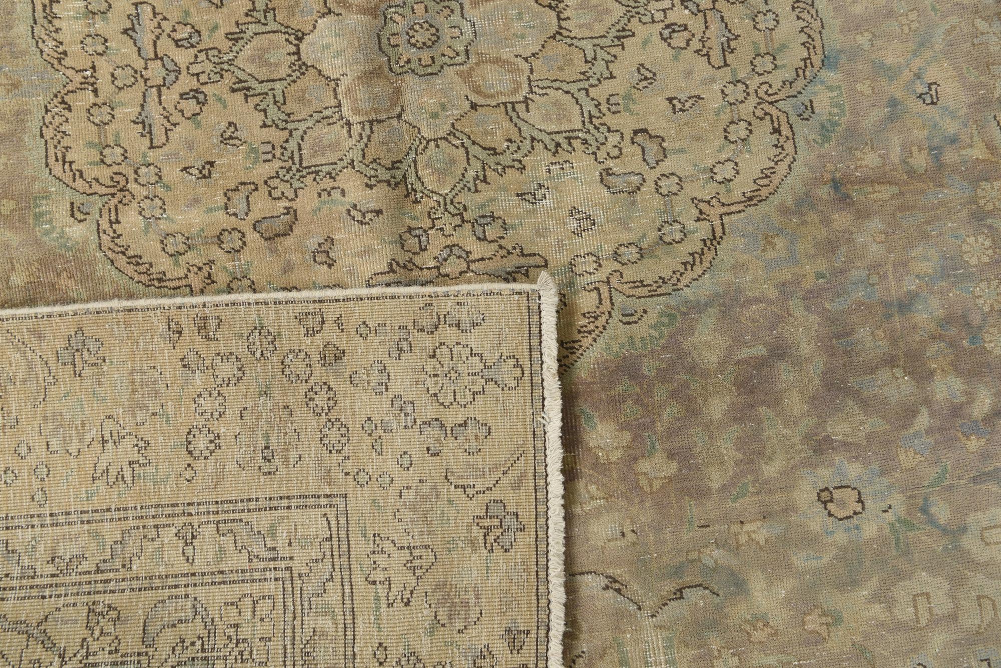 7' 5 x 10' Hand Knotted Ultra Vintage Persian Wool Rug
