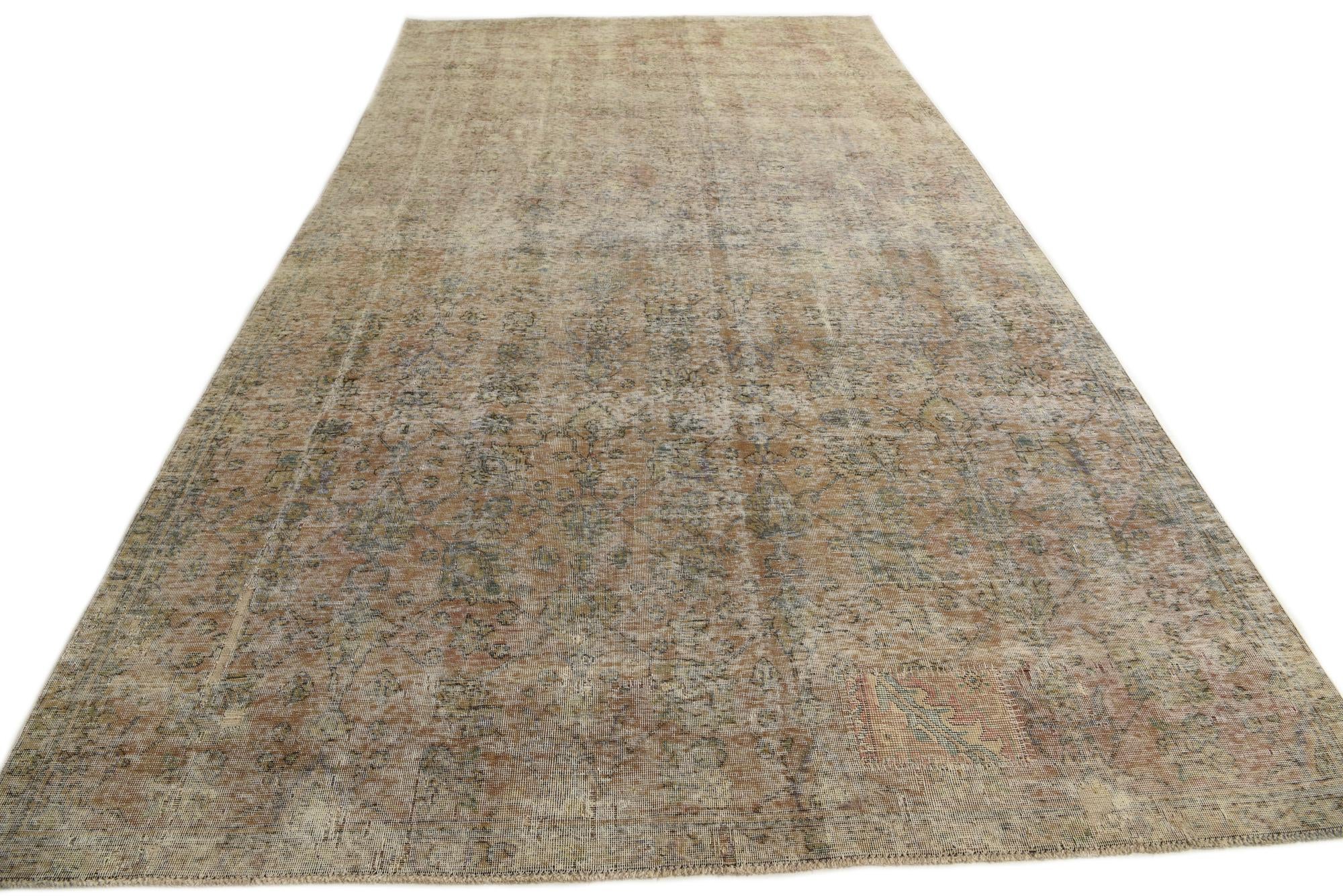 7' 5 x 13' 5 Hand Knotted Ultra Vintage Persian Wool Rug