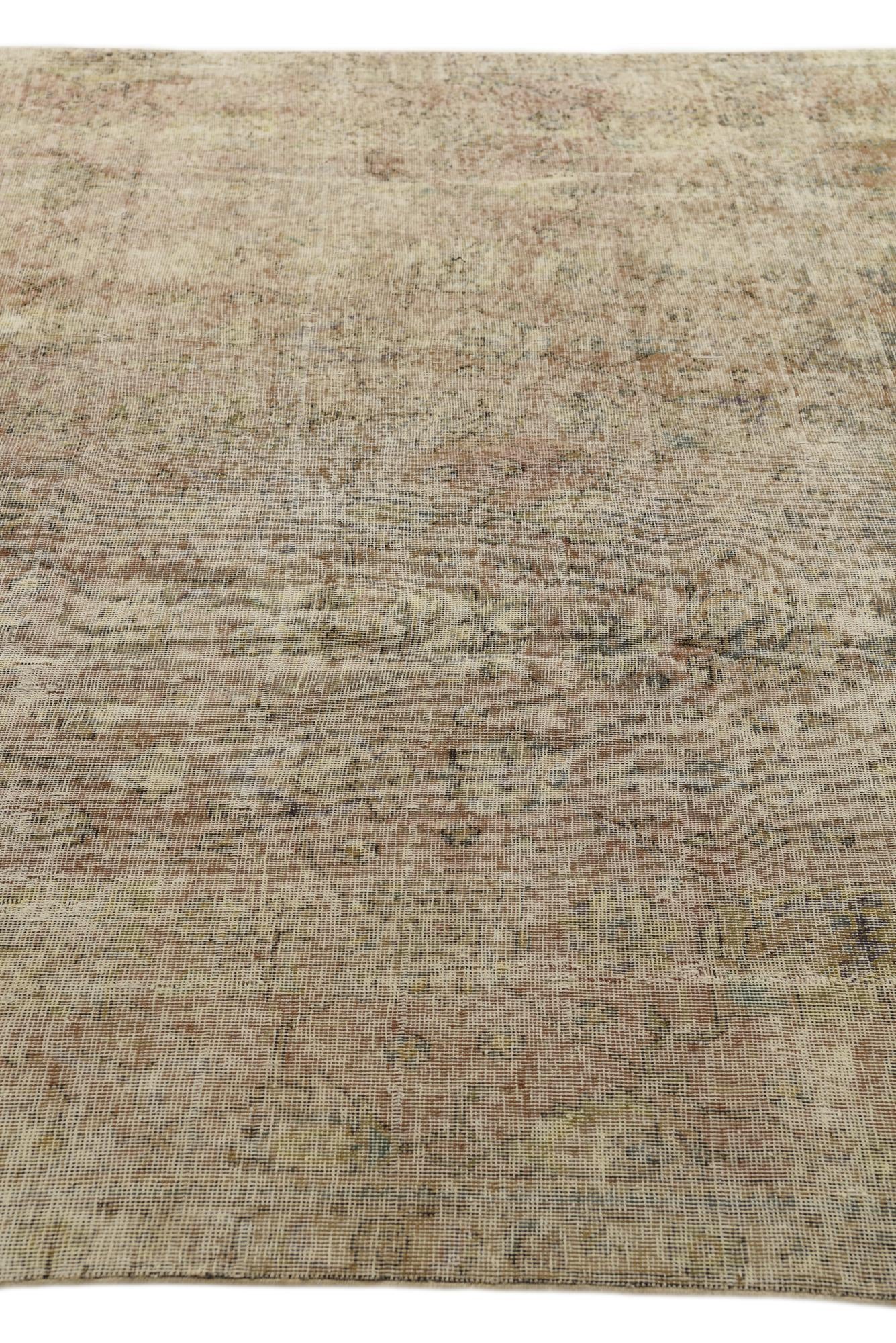 7' 5 x 13' 5 Hand Knotted Ultra Vintage Persian Wool Rug