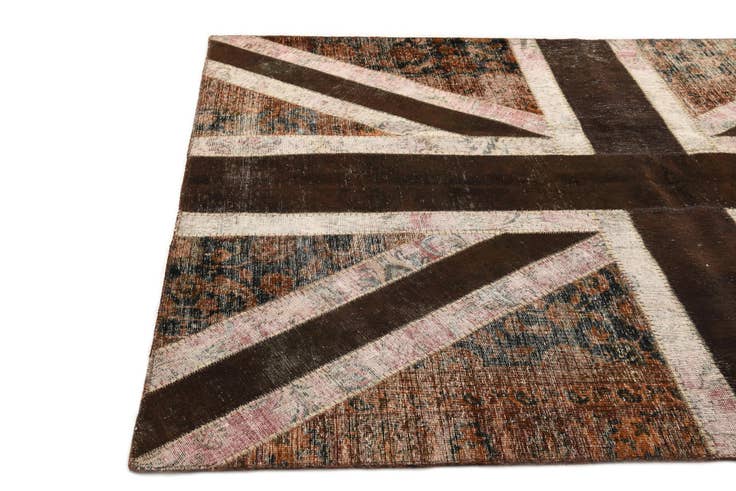 Detail image of 6' 8 x 7' 11 Hand Knotted Ultra Vintage Persian Wool Rug