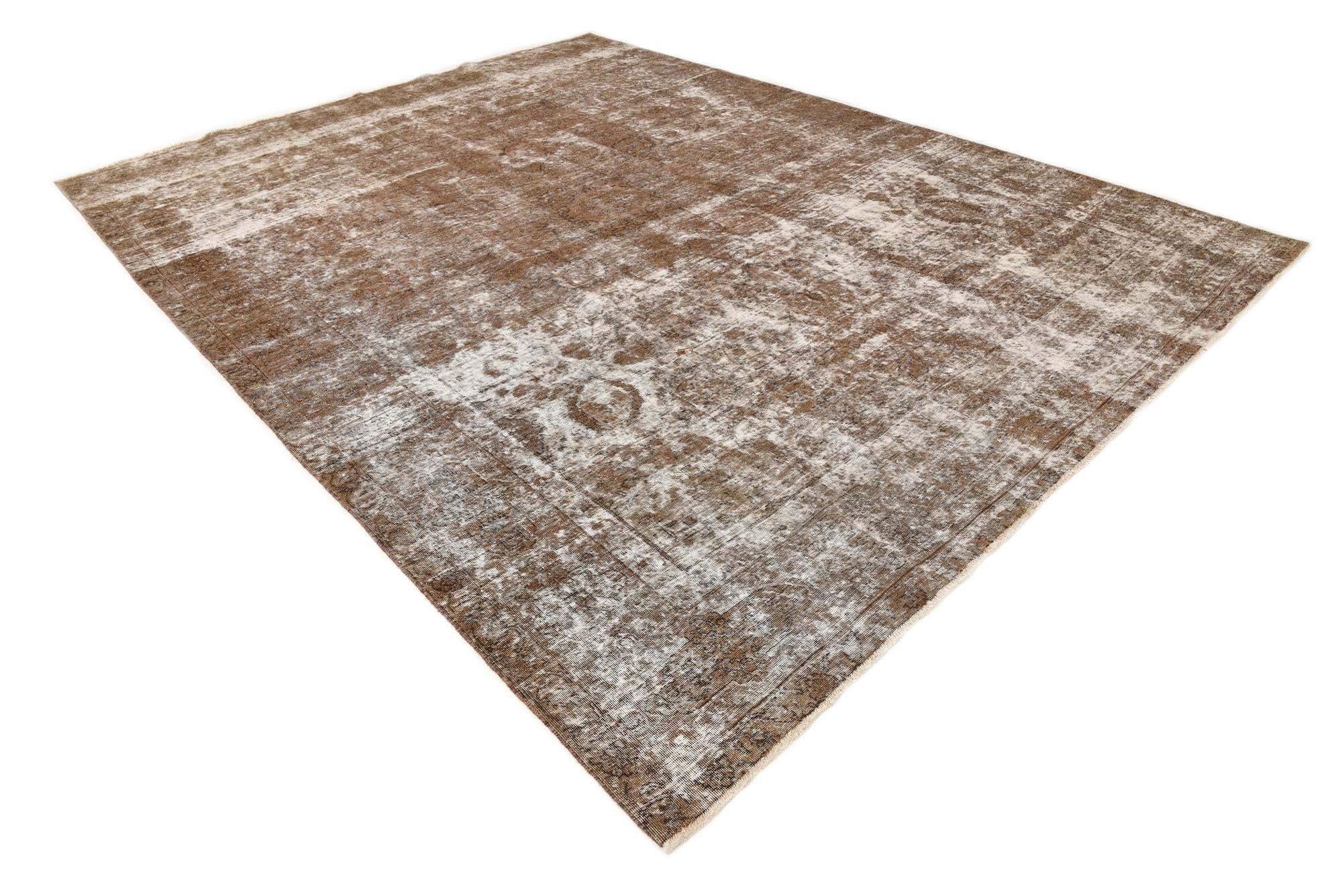 9' 10 x 12' 9 Hand Knotted Ultra Vintage Persian Wool Rug