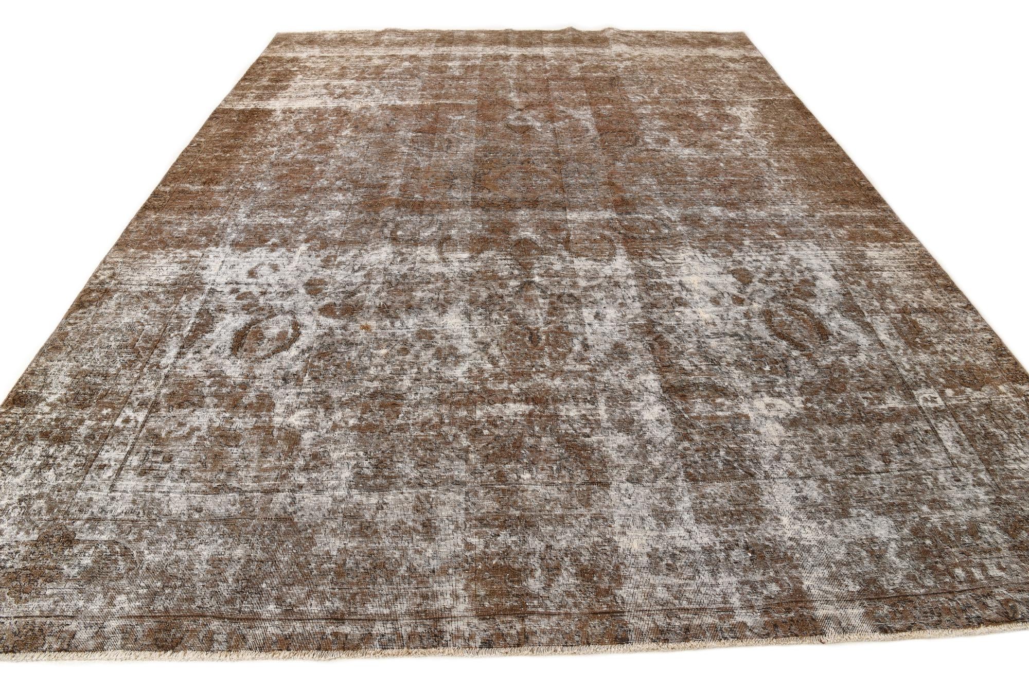 9' 10 x 12' 9 Hand Knotted Ultra Vintage Persian Wool Rug