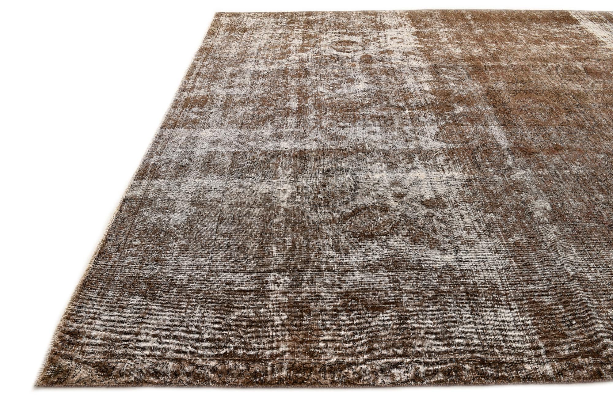 9' 10 x 12' 9 Hand Knotted Ultra Vintage Persian Wool Rug