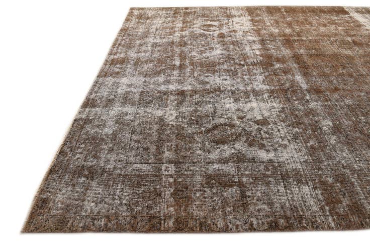 Detail image of 9' 10 x 12' 9 Hand Knotted Ultra Vintage Persian Wool Rug