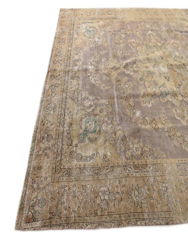 Detail image of 9' 5 x 12' 6 Hand Knotted Ultra Vintage Persian Wool Rug