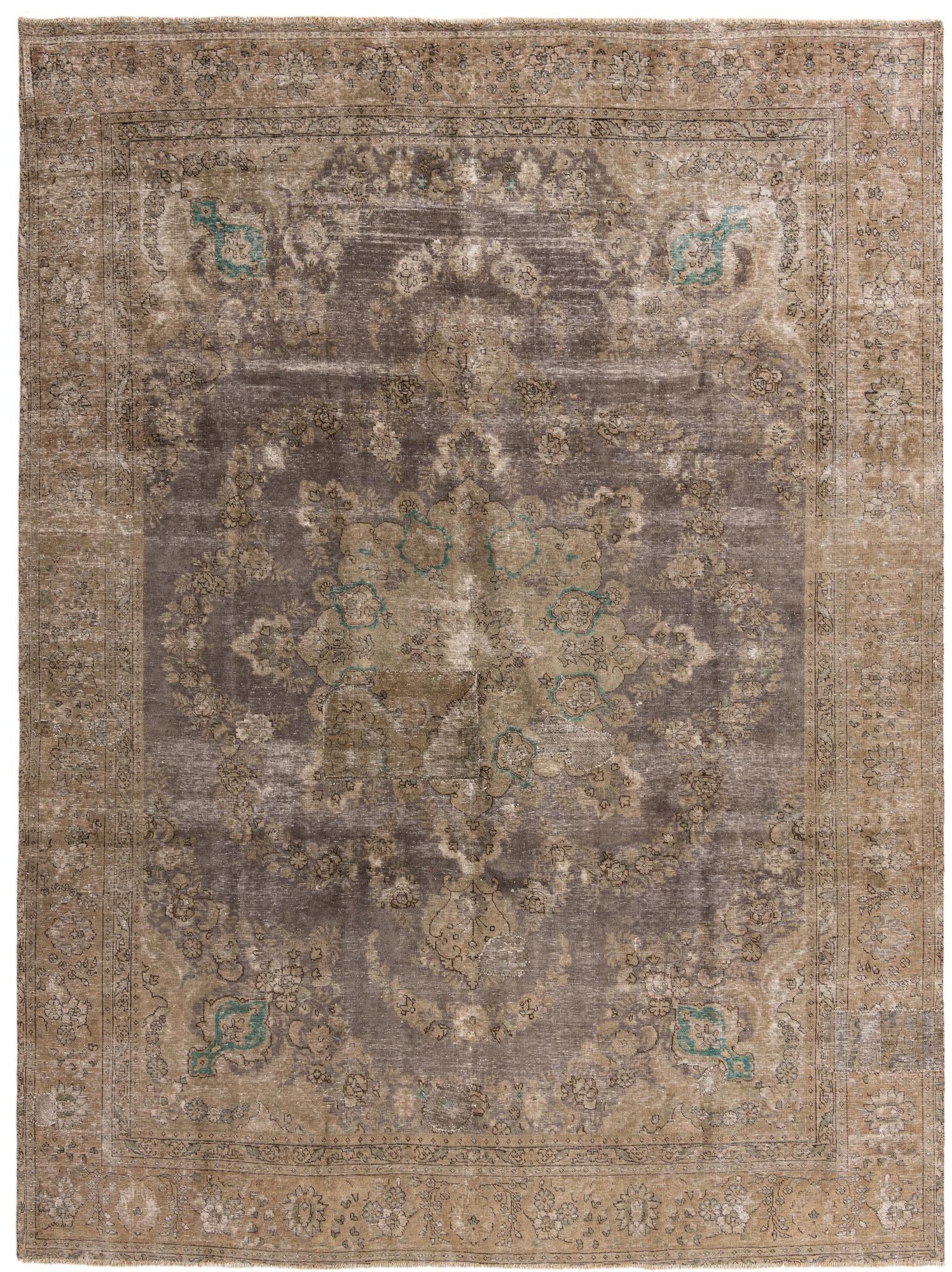 9' 5 x 12' 6 Hand Knotted Ultra Vintage Persian Wool Rug