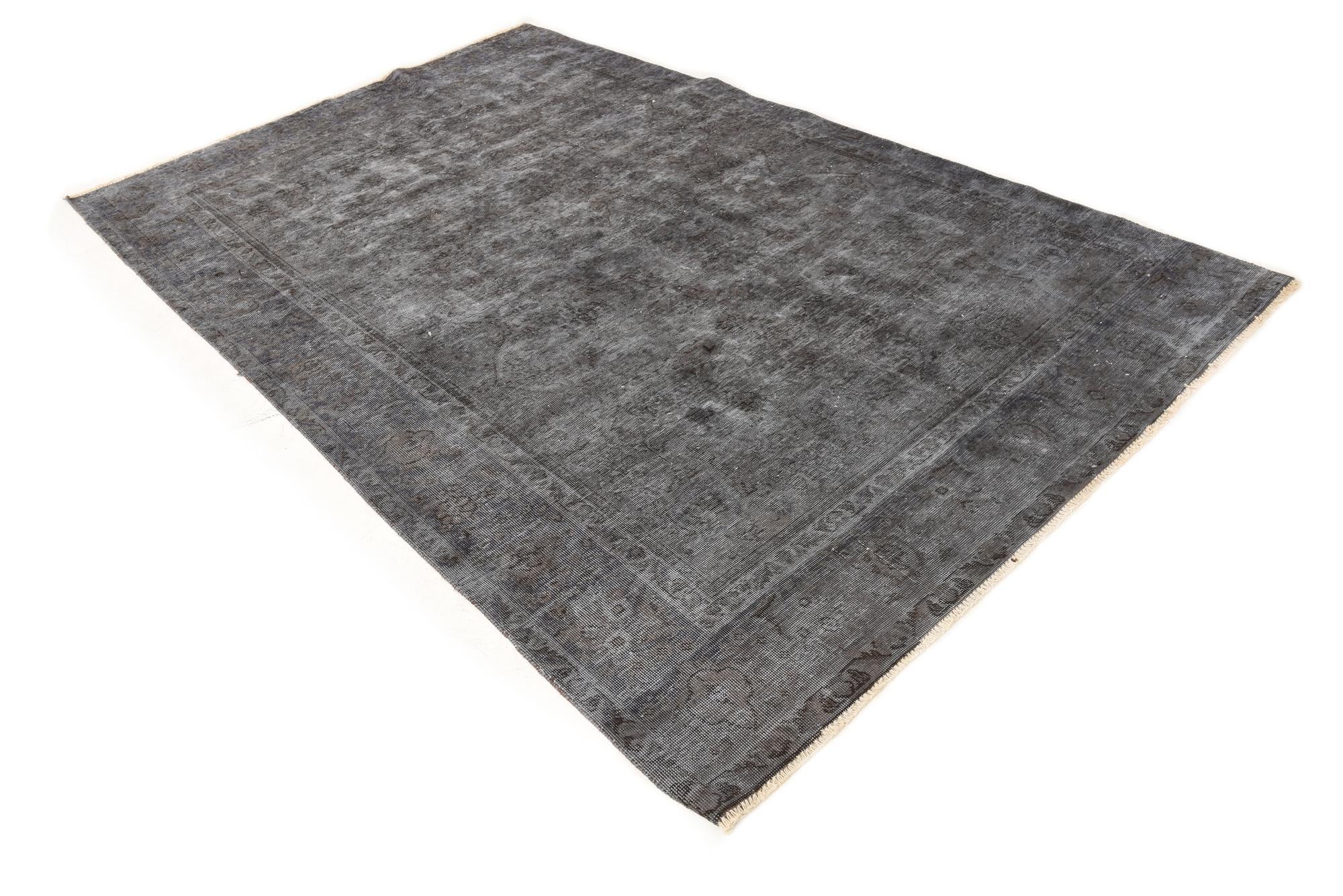 5' 11 x 9' 8 Hand Knotted Ultra Vintage Persian Wool Rug