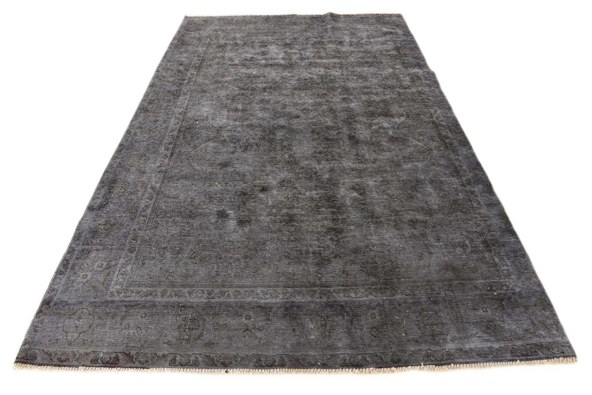 5' 11 x 9' 8 Hand Knotted Ultra Vintage Persian Wool Rug