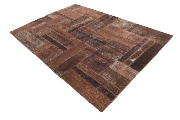 5' 8 x 8' Hand Knotted Ultra Vintage Persian Wool Rug