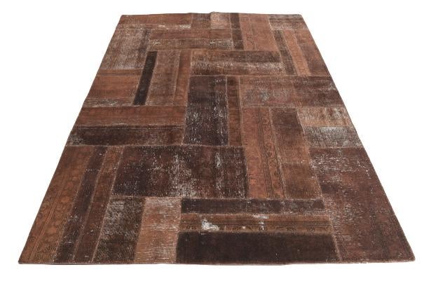 5' 8 x 8' Hand Knotted Ultra Vintage Persian Wool Rug