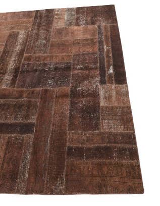 Detail image of 5' 8 x 8'  Hand Knotted Ultra Vintage Persian Wool Rug