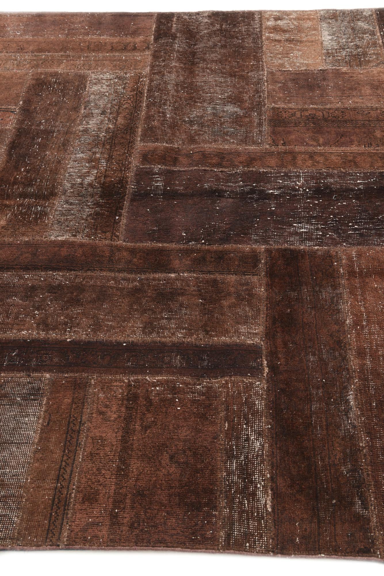 5' 8 x 8' Hand Knotted Ultra Vintage Persian Wool Rug