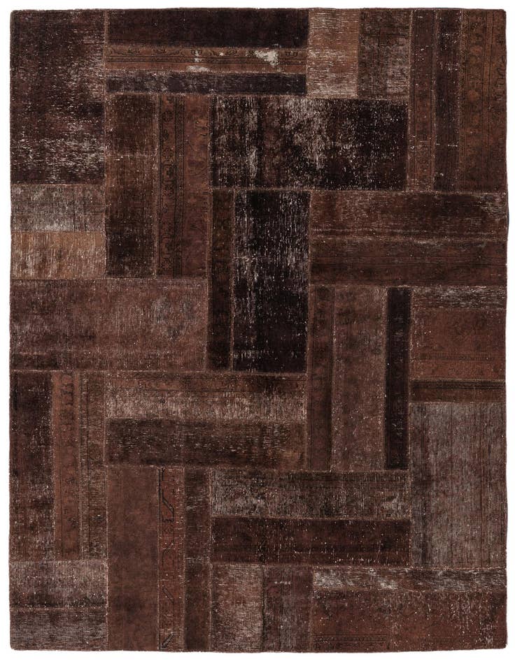 Detail image of 5' 8 x 8' Hand Knotted Ultra Vintage Persian Wool Rug