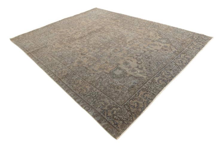 Detail image of 9' 6 x 12' Hand Knotted Ultra Vintage Persian Wool Rug