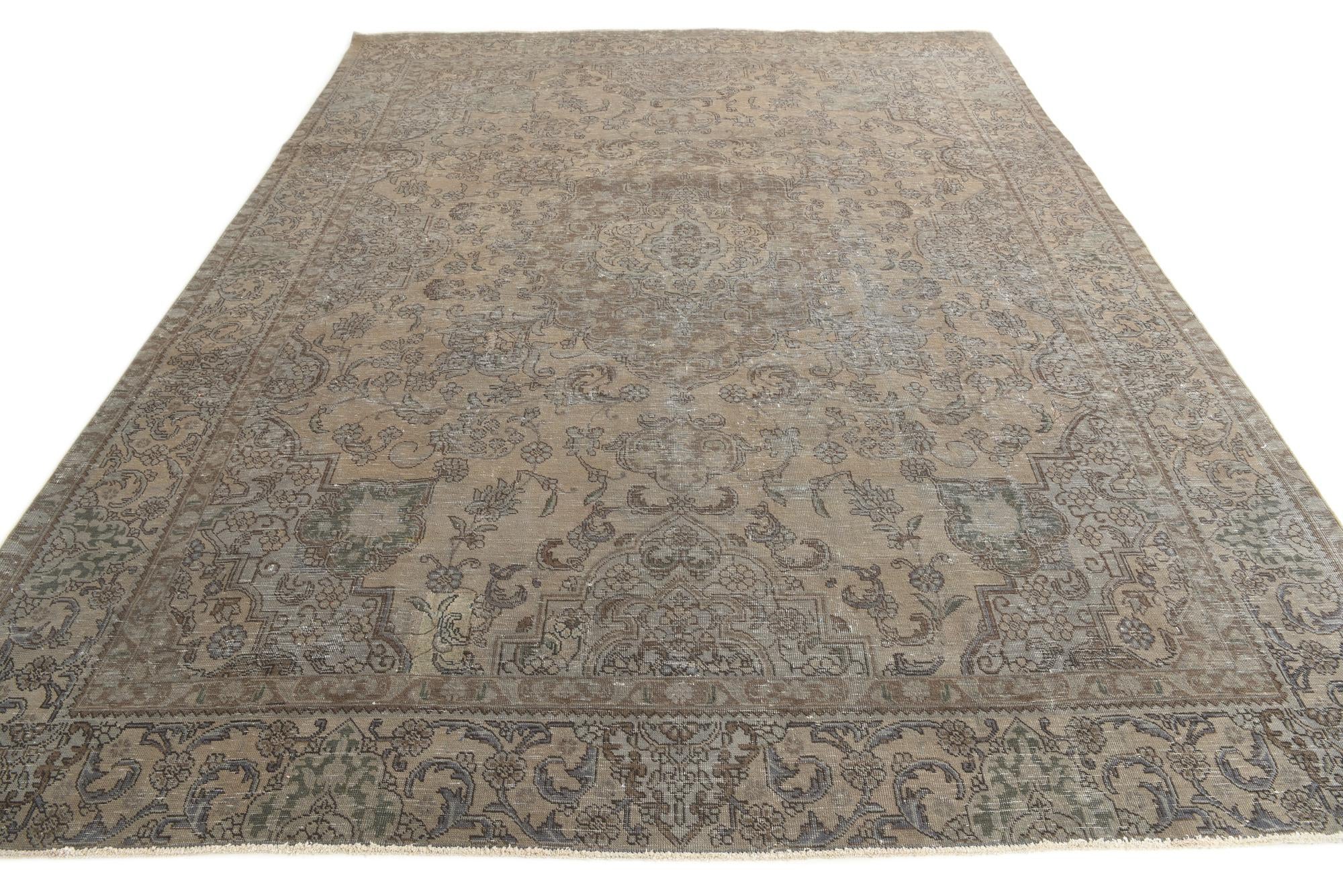 9' 6 x 12' Hand Knotted Ultra Vintage Persian Wool Rug