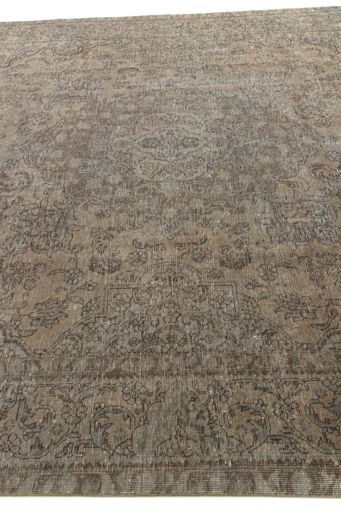 9' 6 x 12' Hand Knotted Ultra Vintage Persian Wool Rug