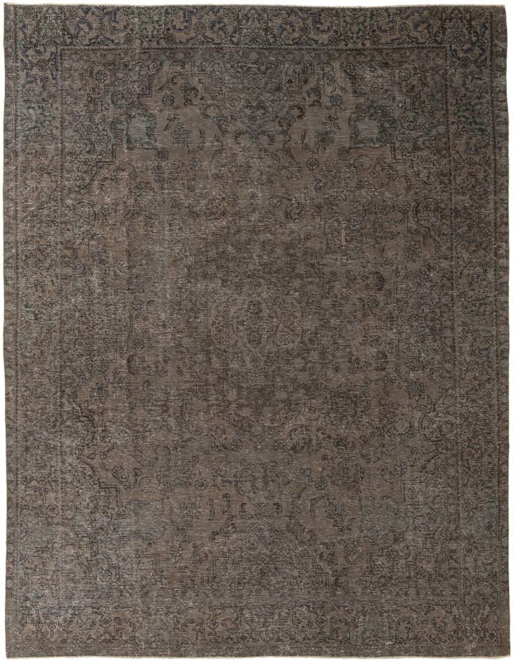 Detail image of 9' 6 x 12' Hand Knotted Ultra Vintage Persian Wool Rug