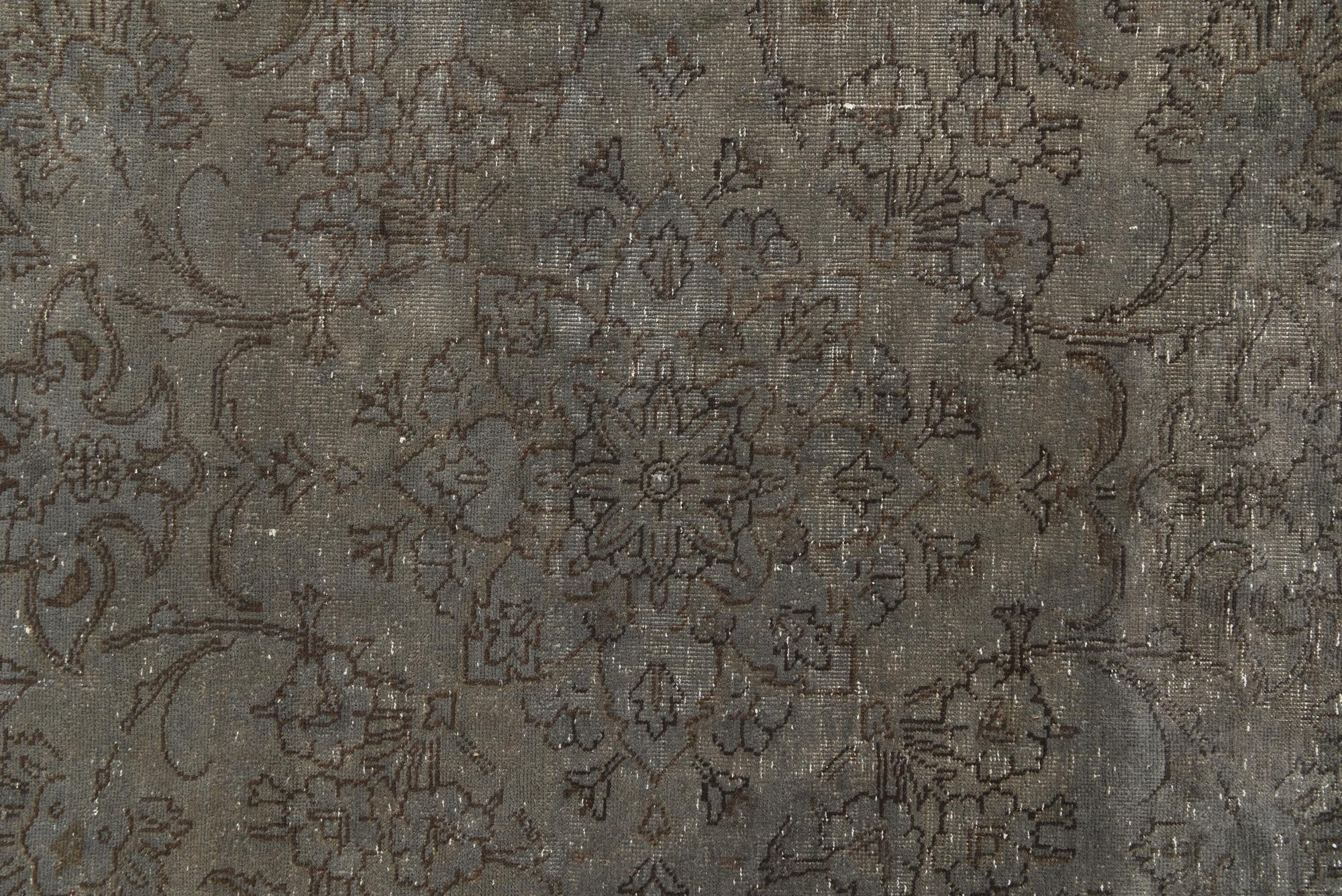 6' 10 x 10' 7 Hand Knotted Ultra Vintage Persian Wool Rug