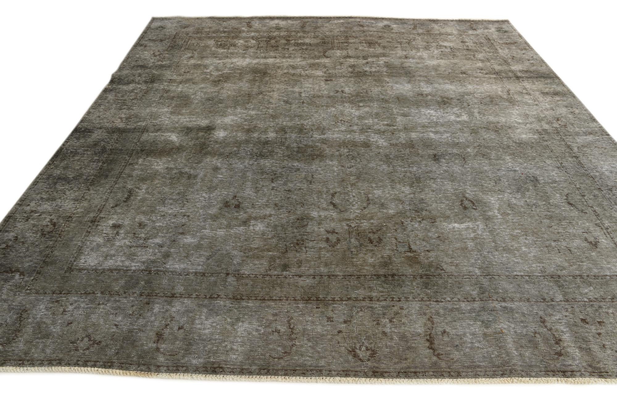 8' 10 x 10' 5 Hand Knotted Ultra Vintage Persian Wool Rug