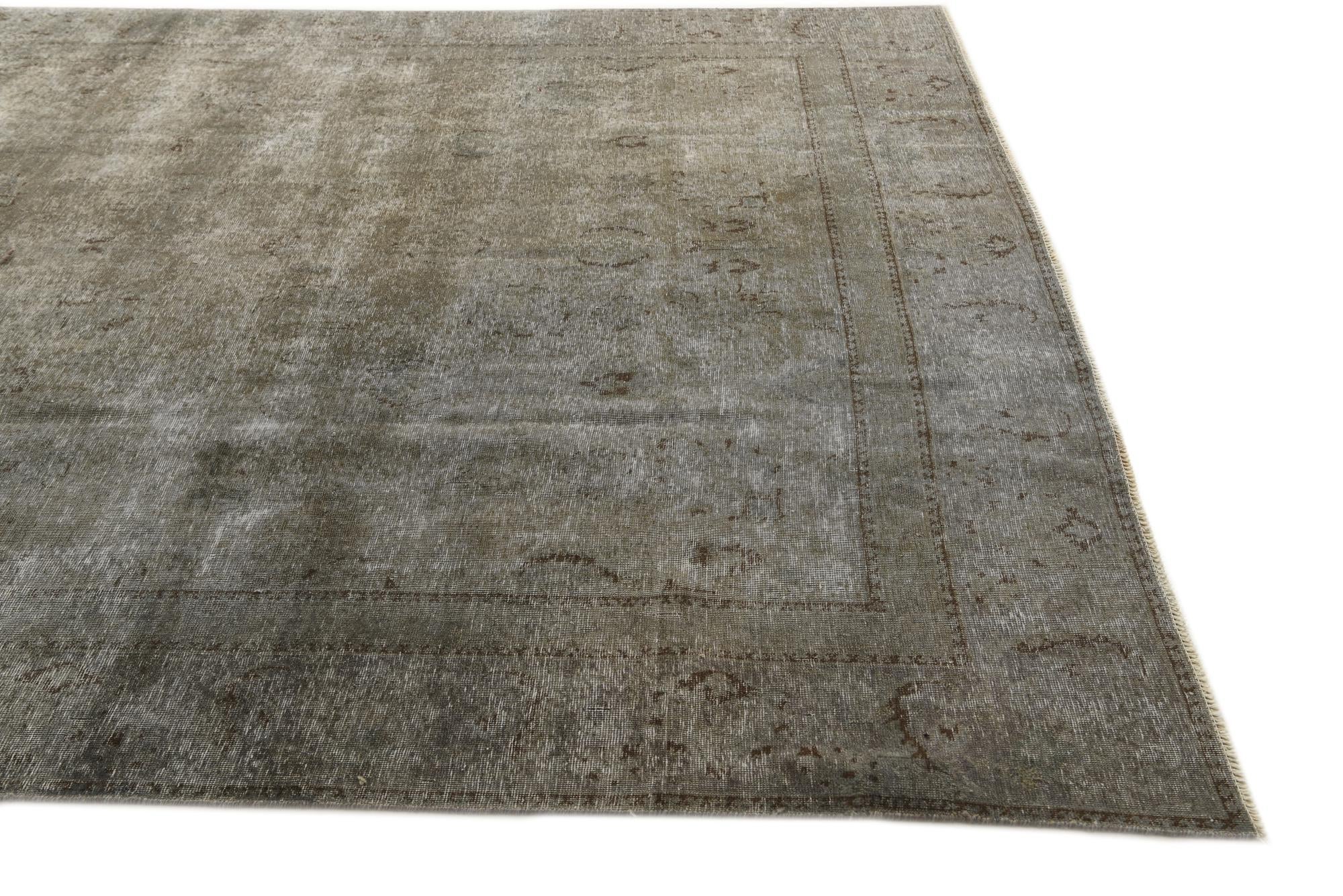 8' 10 x 10' 5 Hand Knotted Ultra Vintage Persian Wool Rug