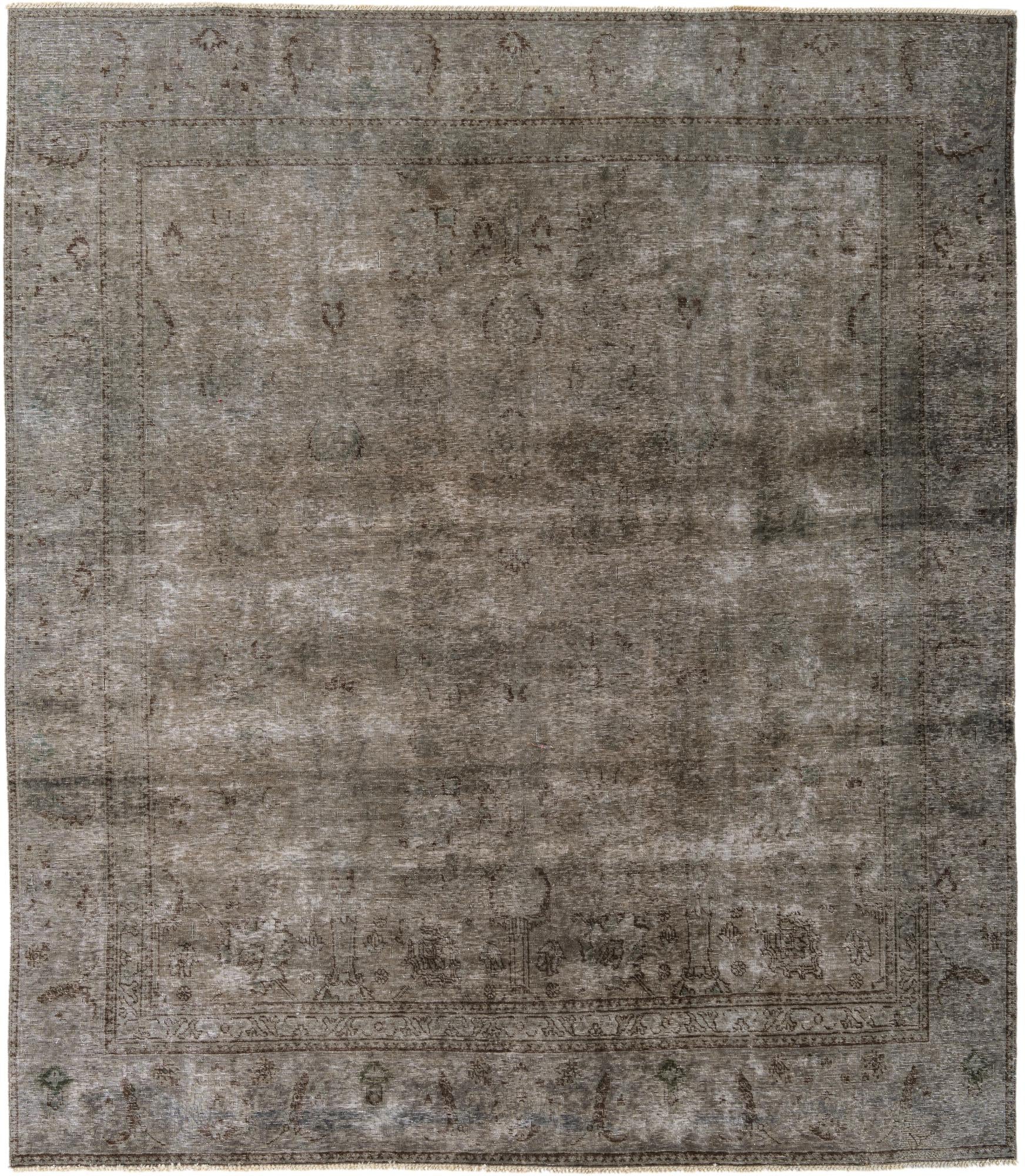 8' 10 x 10' 5 Hand Knotted Ultra Vintage Persian Wool Rug