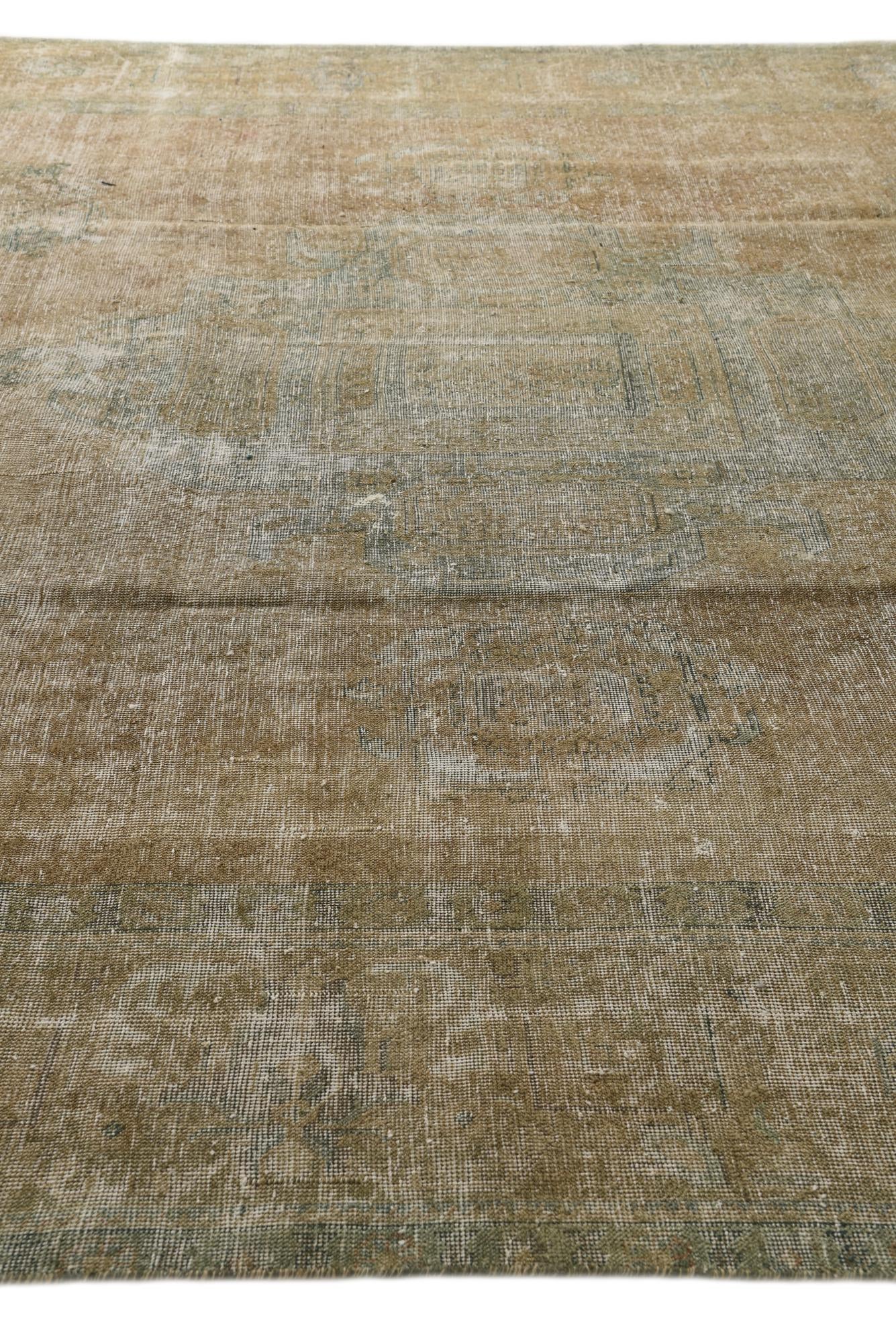 9' 8 x 12' 5 Hand Knotted Ultra Vintage Persian Wool Rug