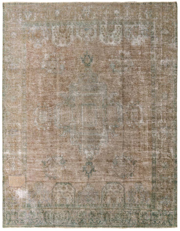 Detail image of 9' 8 x 12' 5 Hand Knotted Ultra Vintage Persian Wool Rug