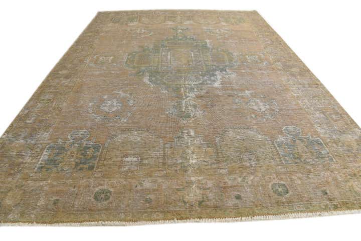 9' 6 x 13' Hand Knotted Ultra Vintage Persian Wool Rug