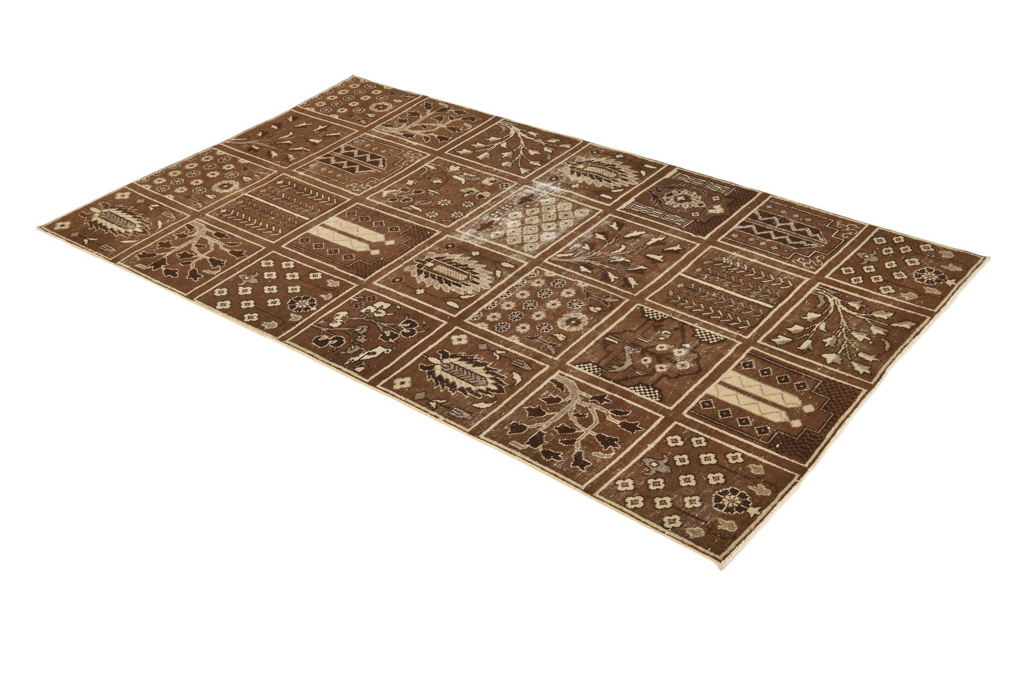 4' x 6' 10 Hand Knotted Ultra Vintage Persian Wool Rug