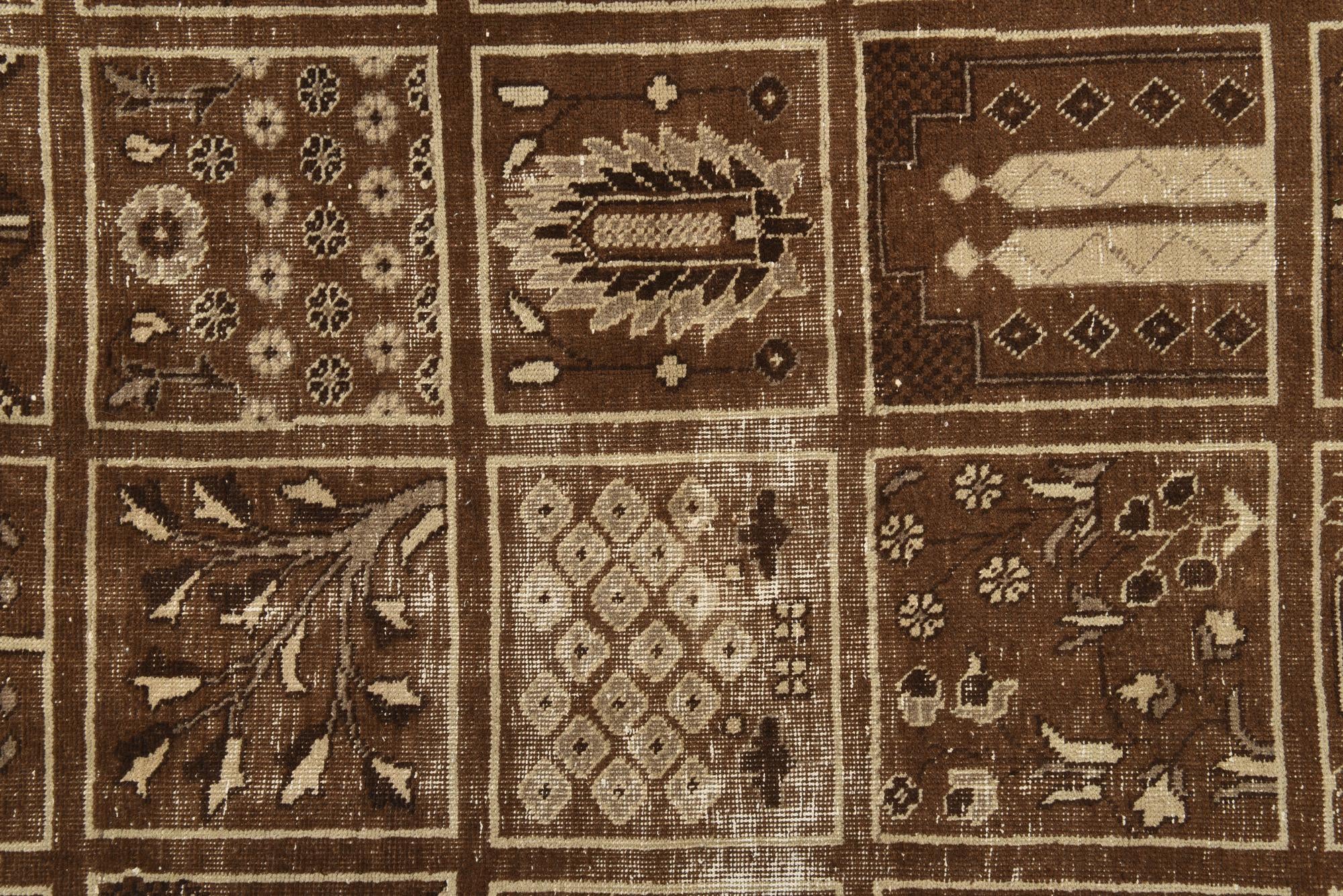 4' x 6' 10 Hand Knotted Ultra Vintage Persian Wool Rug