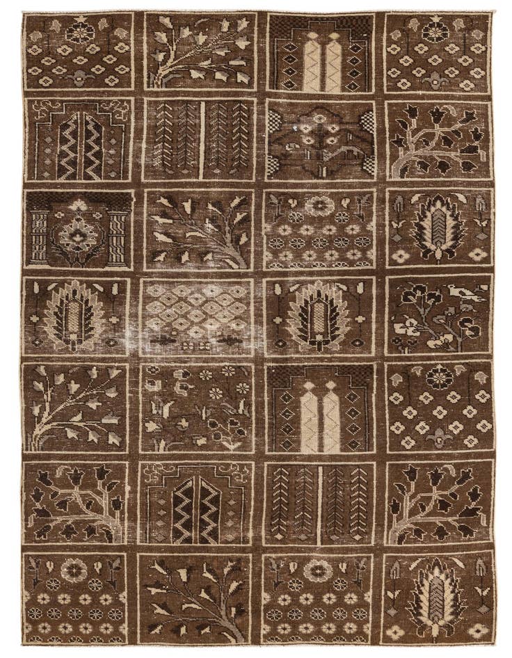 Detail image of 4' x 6' 10 Hand Knotted Ultra Vintage Persian Wool Rug