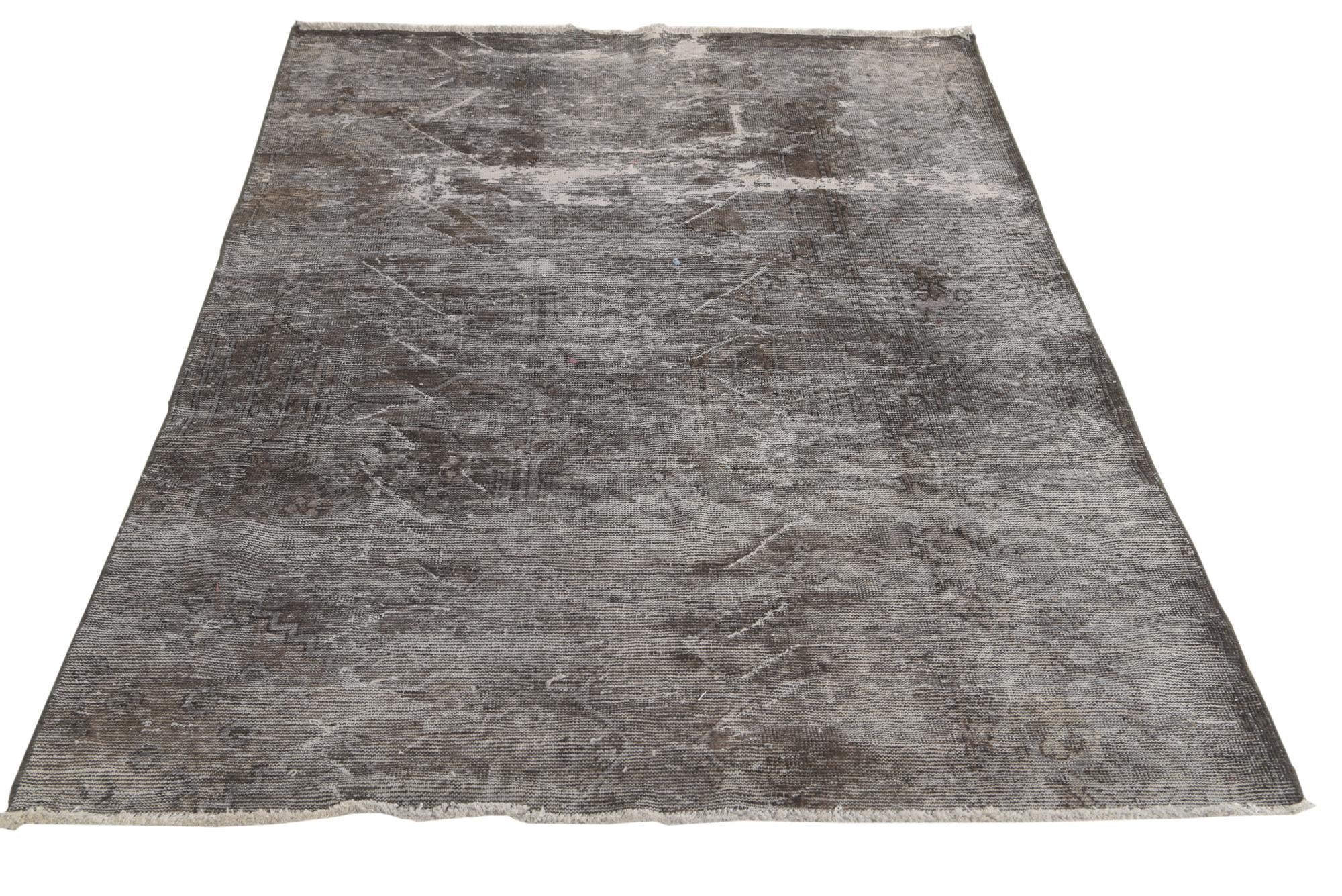 4' 10 x 6' 9 Hand Knotted Ultra Vintage Persian Wool Rug