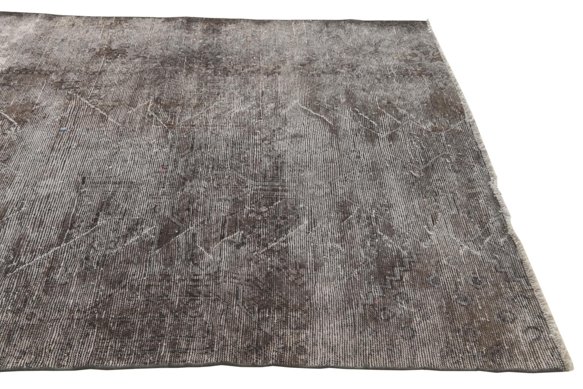 4' 10 x 6' 9 Hand Knotted Ultra Vintage Persian Wool Rug