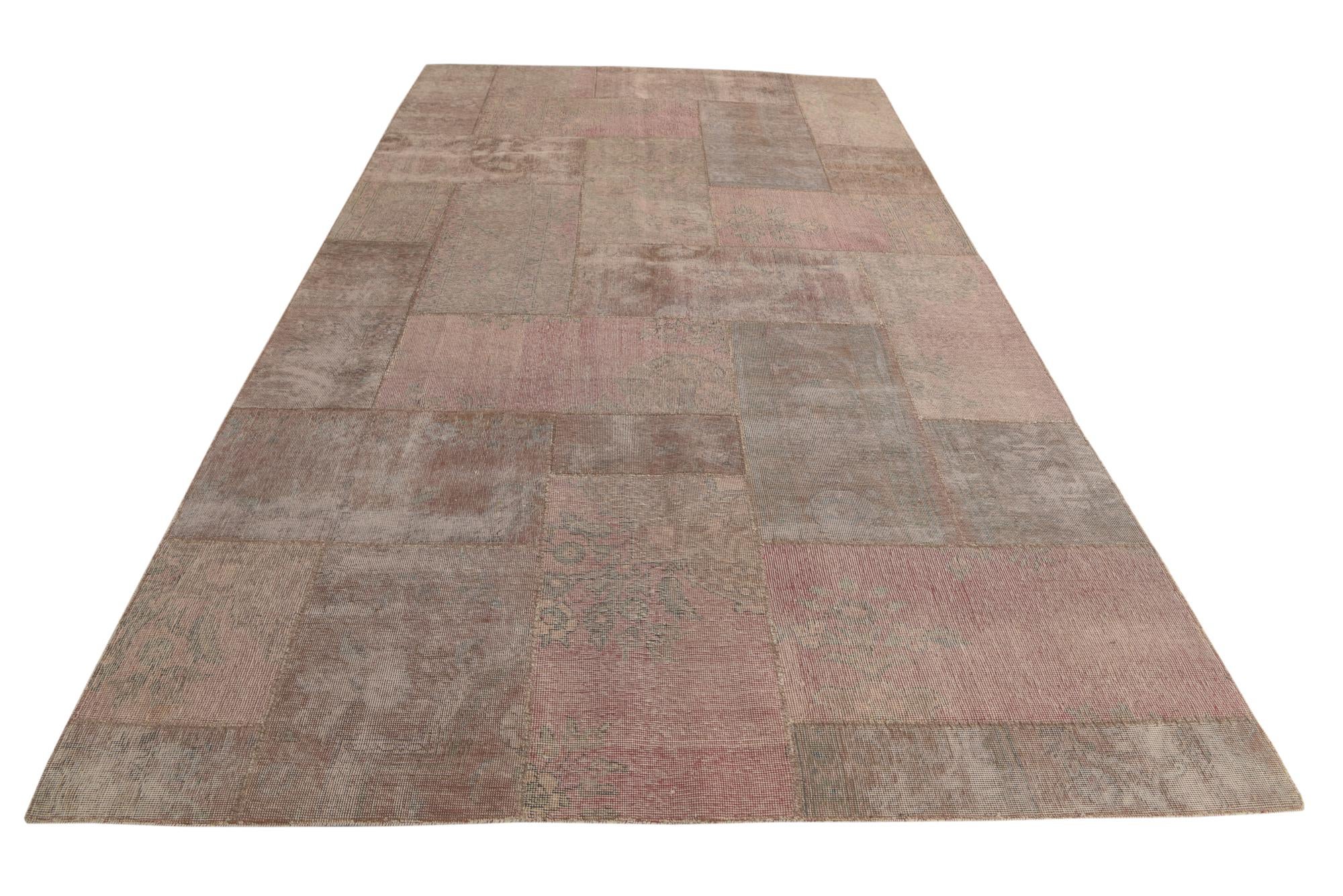 6' 8 x 12' Hand Knotted Ultra Vintage Persian Wool Rug