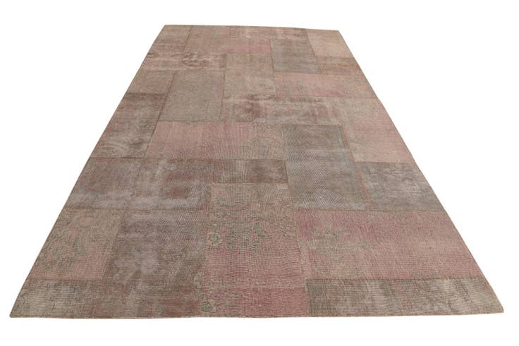 Detail image of 6' 8 x 12' Hand Knotted Ultra Vintage Persian Wool Rug
