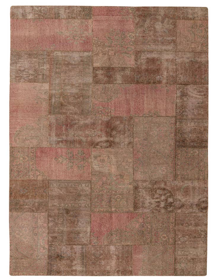 Detail image of 6' 8 x 12' Hand Knotted Ultra Vintage Persian Wool Rug