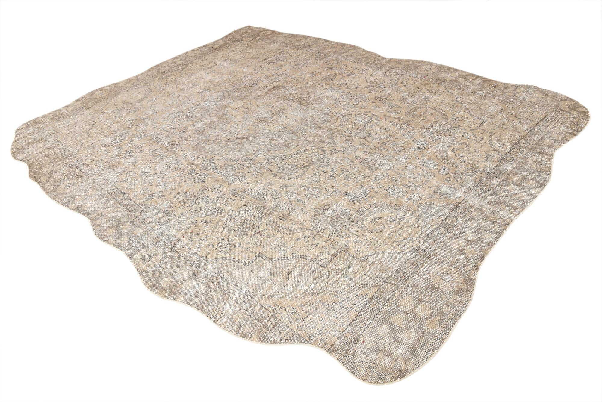 9' 5 x 12' 2 Hand Knotted Ultra Vintage Persian Wool Rug