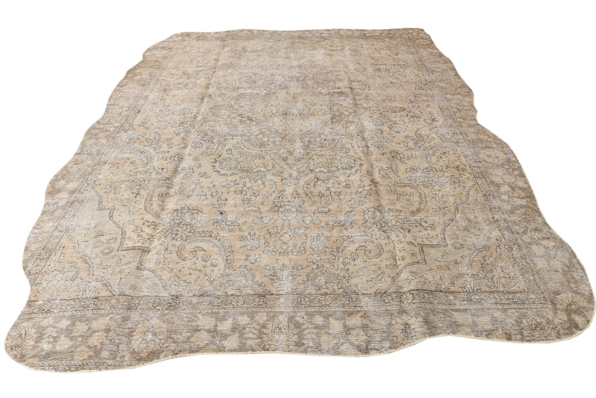 9' 5 x 12' 2 Hand Knotted Ultra Vintage Persian Wool Rug
