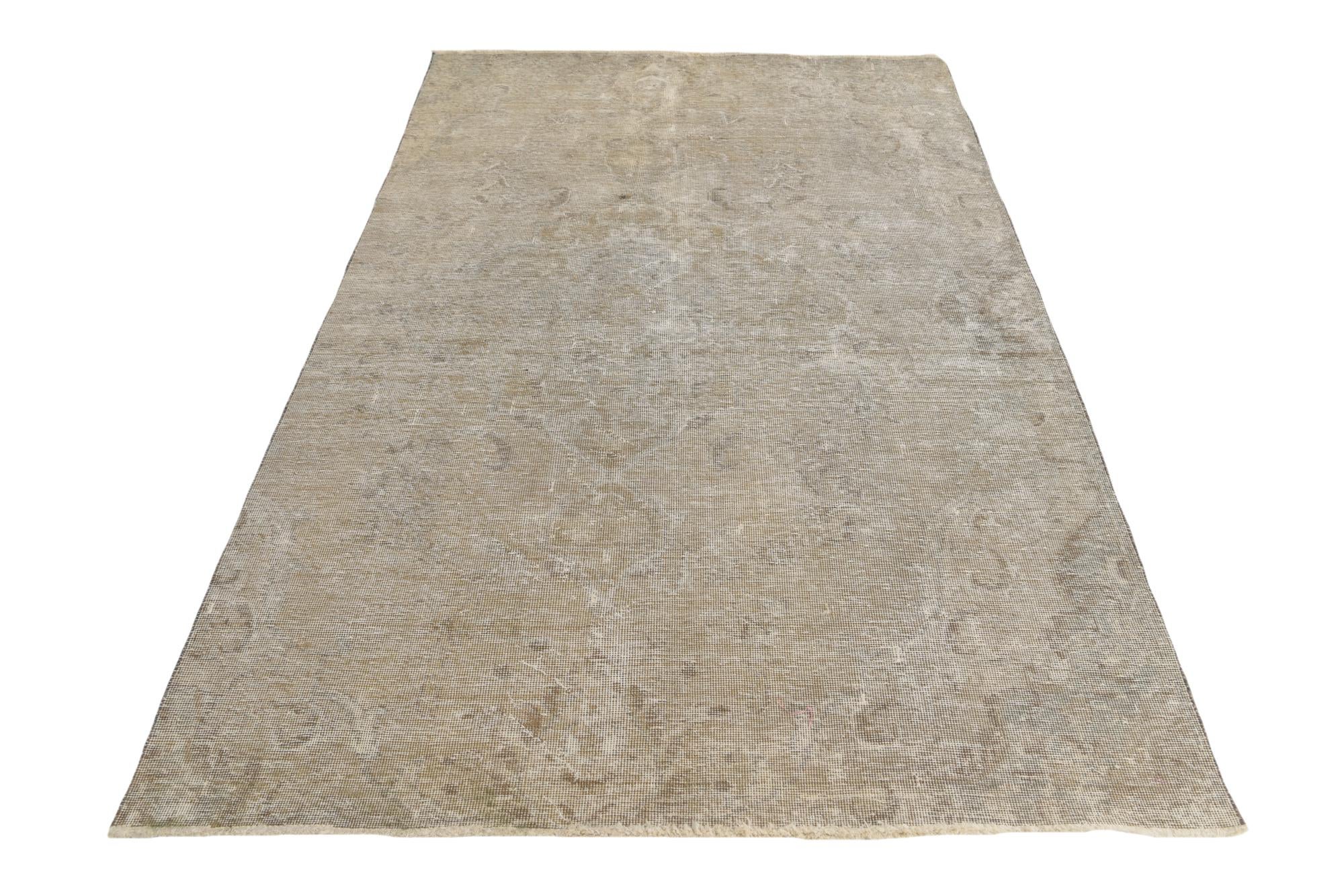 5' x 8' 3 Hand Knotted Ultra Vintage Persian Wool Rug