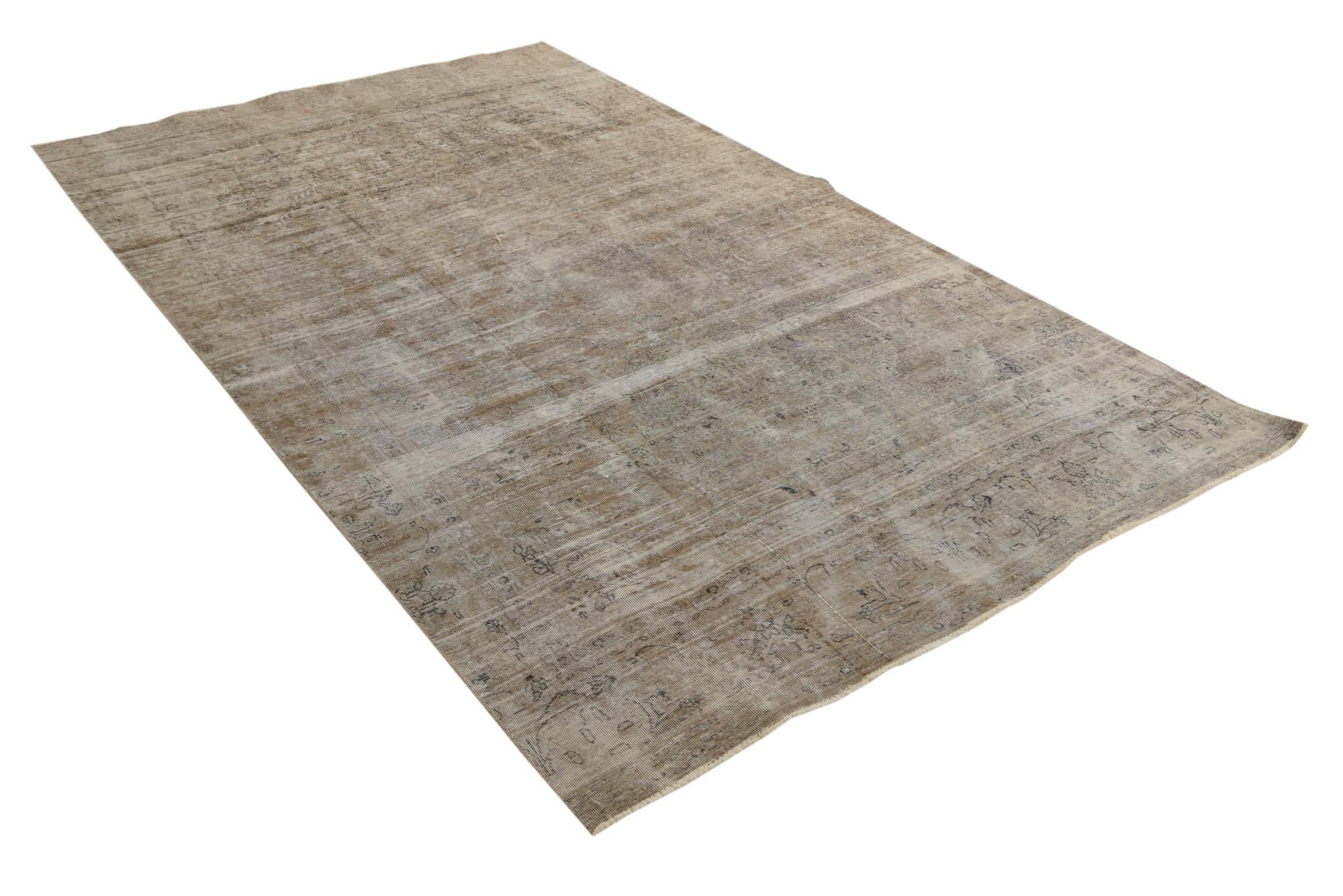 5' 10 x 9' 5 Hand Knotted Ultra Vintage Persian Wool Rug