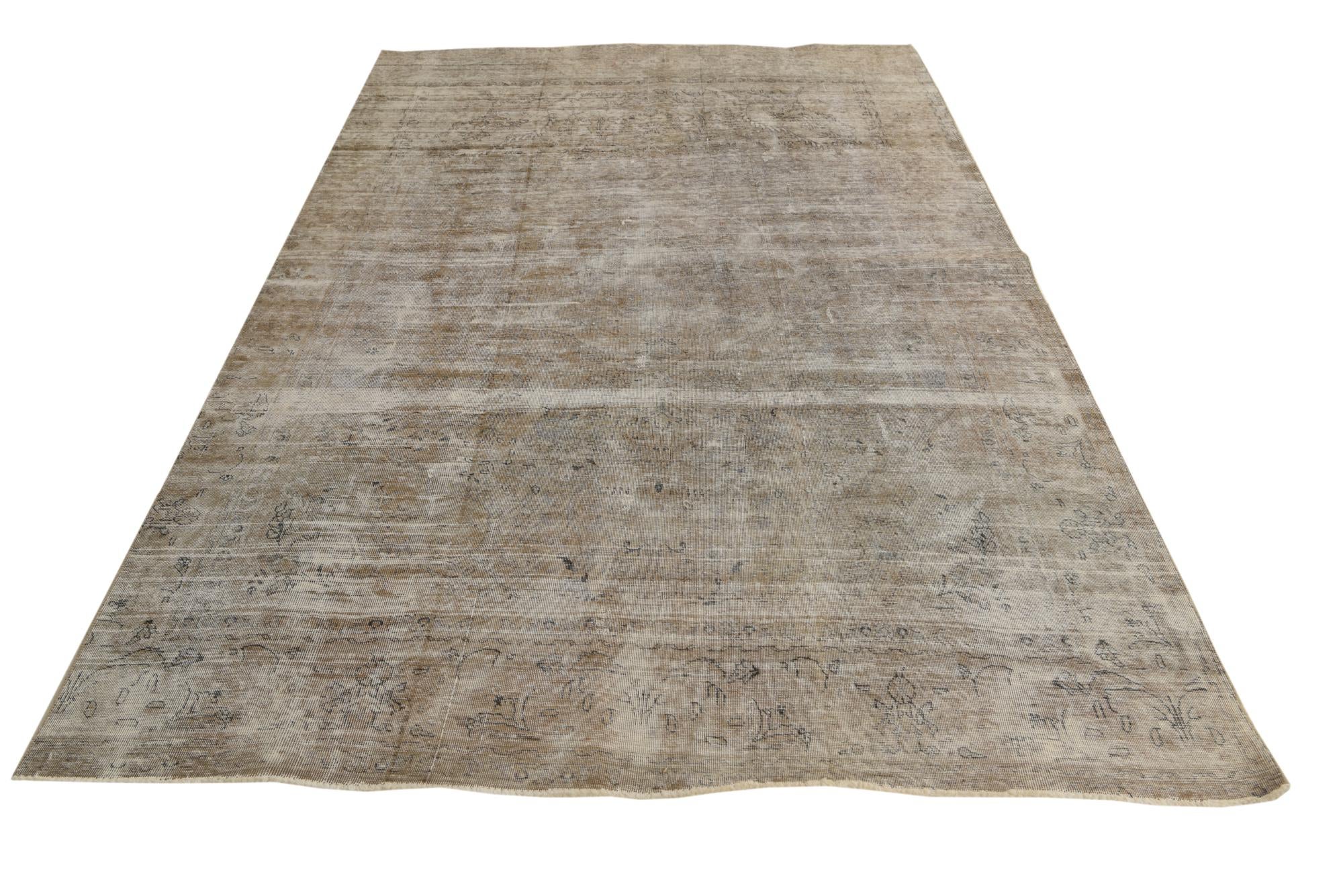 5' 10 x 9' 5 Hand Knotted Ultra Vintage Persian Wool Rug