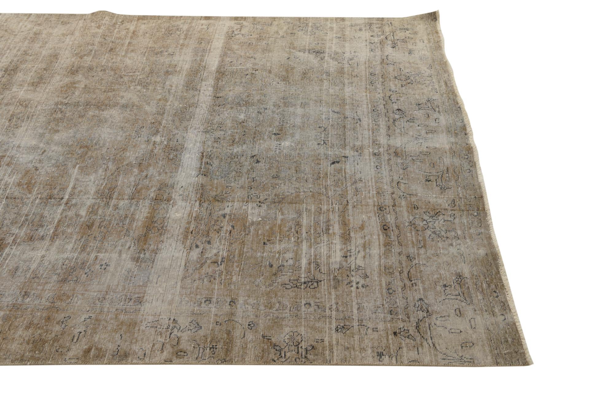 5' 10 x 9' 5 Hand Knotted Ultra Vintage Persian Wool Rug