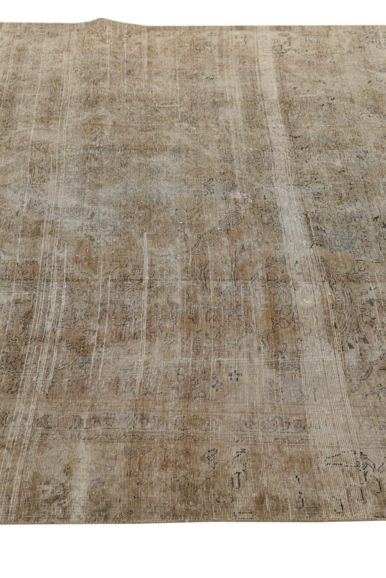 5' 10 x 9' 5 Hand Knotted Ultra Vintage Persian Wool Rug
