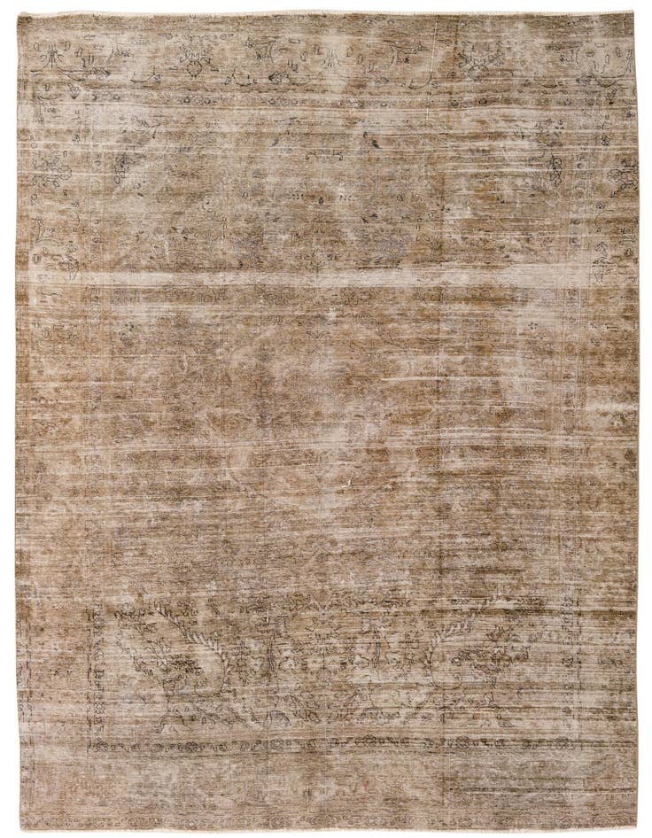 Detail image of 5' 10 x 9' 5 Hand Knotted Ultra Vintage Persian Wool Rug