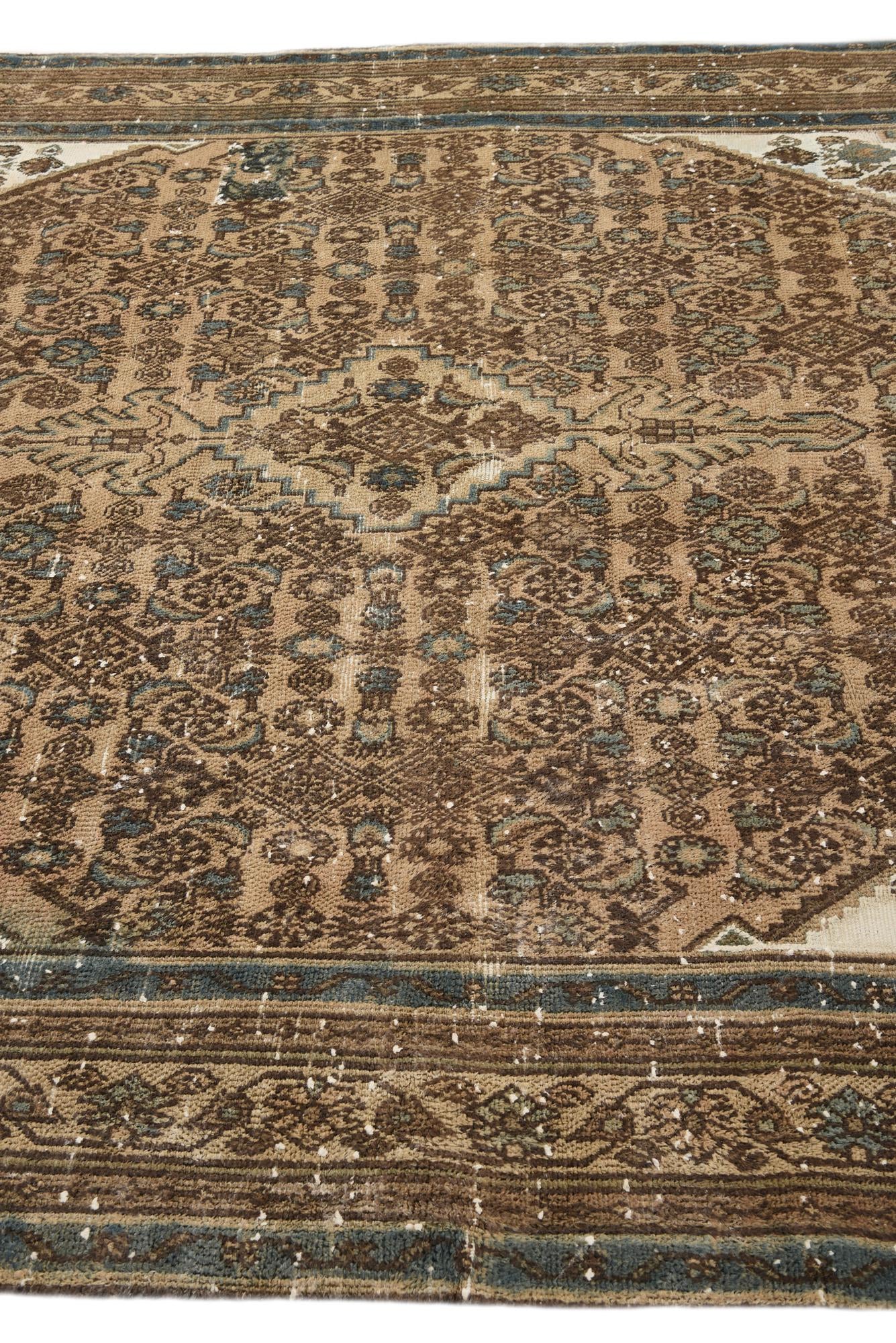 7' x 10' 3 Hand Knotted Ultra Vintage Persian Wool Rug