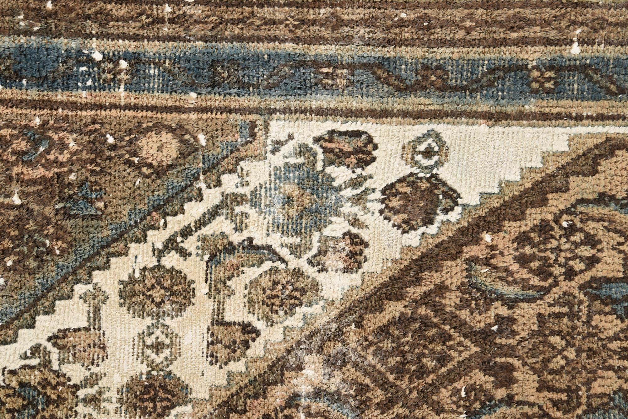 7' x 10' 3 Hand Knotted Ultra Vintage Persian Wool Rug
