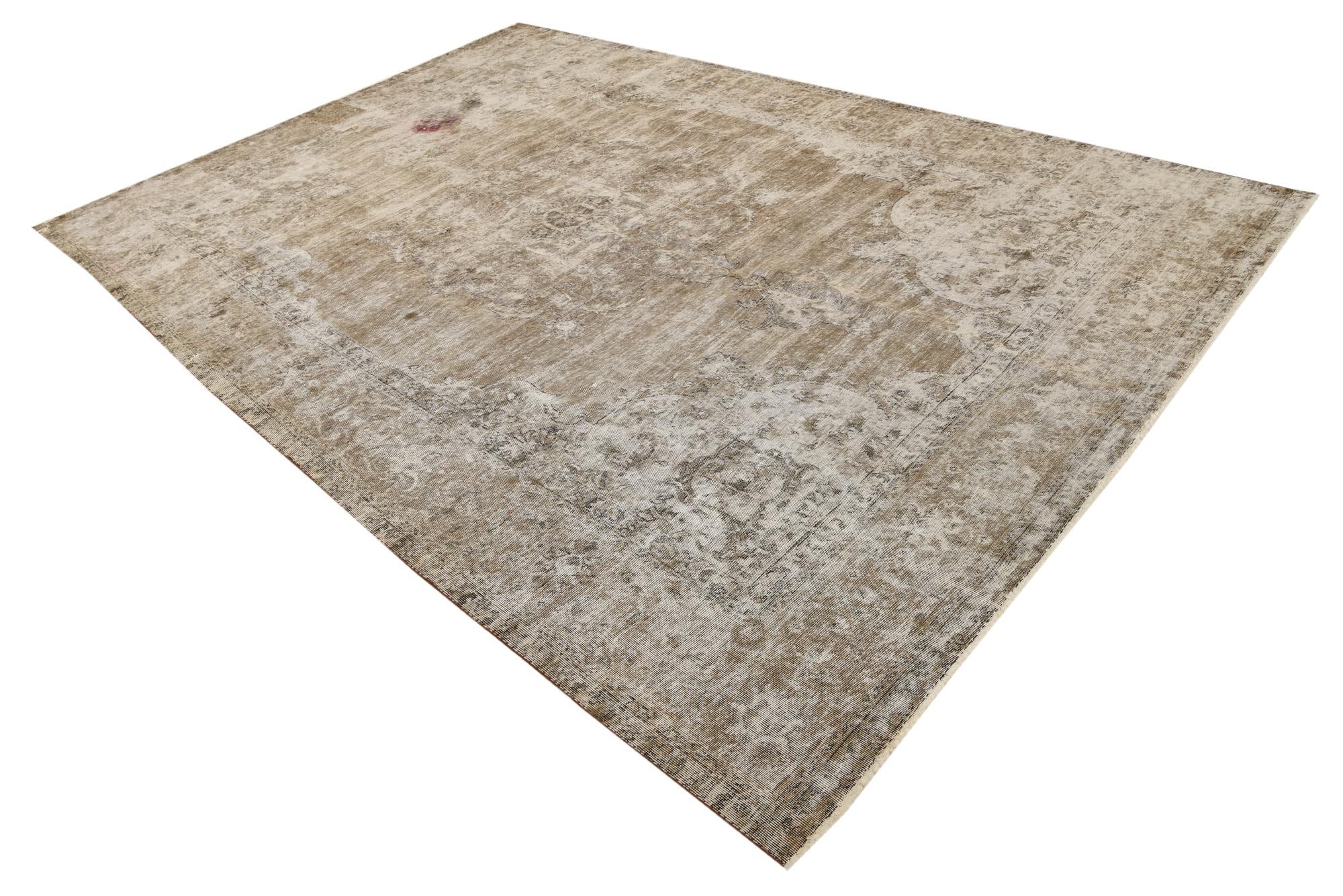7' 5 x 11' 3 Hand Knotted Ultra Vintage Persian Wool Rug