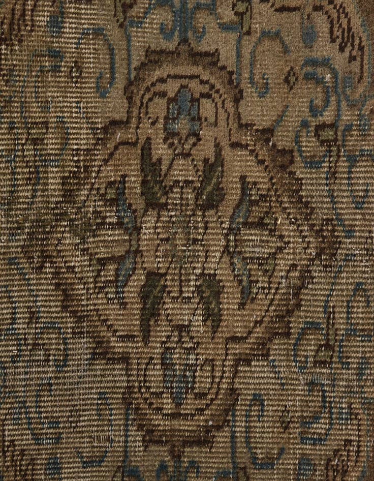Detail image of 9' 4 x 12'  Hand Knotted Ultra Vintage Persian Wool Rug