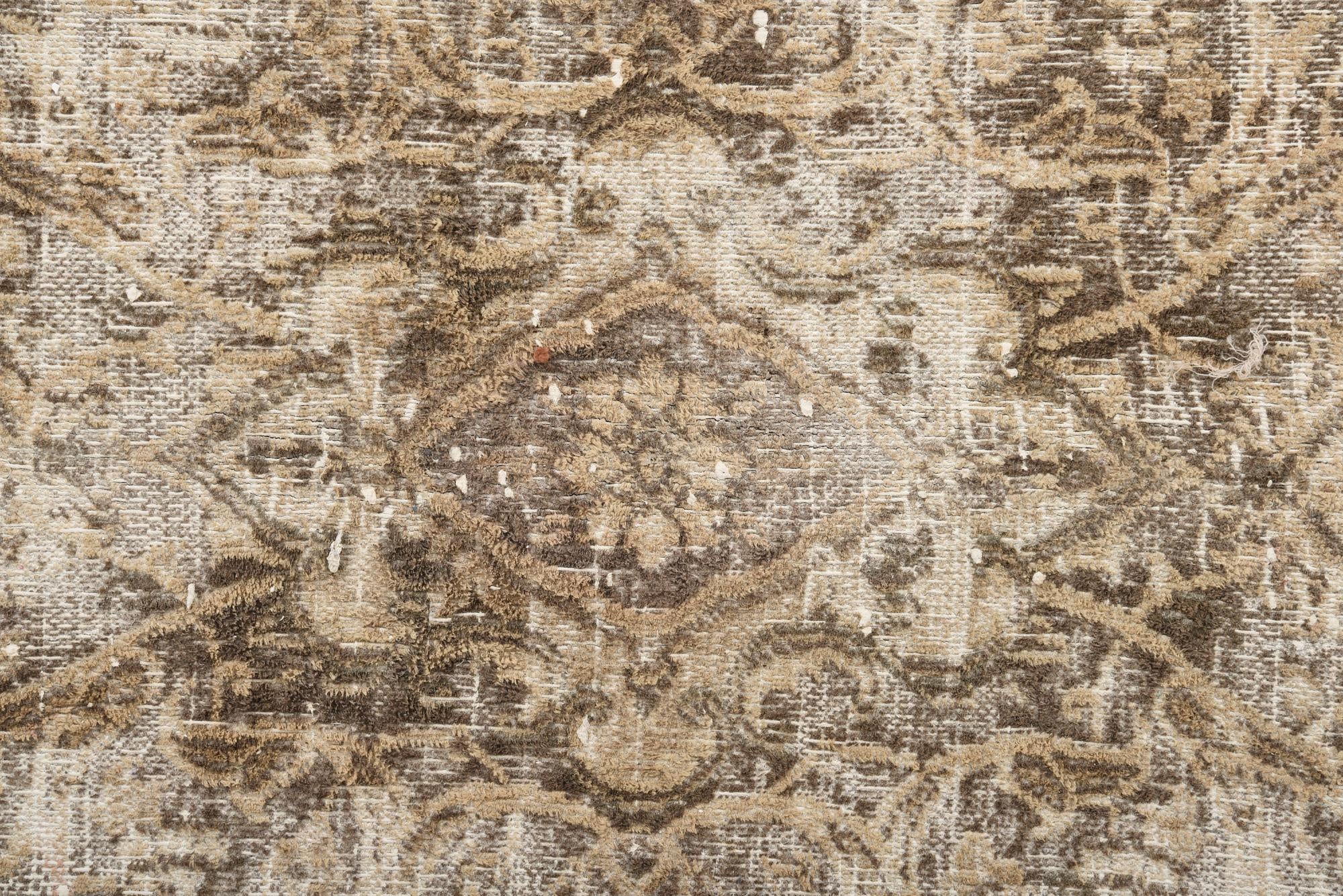 9' 4 x 12' 9 Hand Knotted Ultra Vintage Persian Wool Rug